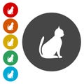 Cat icon set, vector icon Royalty Free Stock Photo