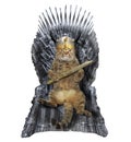 Cat on iron throne Royalty Free Stock Photo