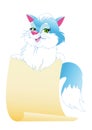 Cat keeps paper Royalty Free Stock Photo