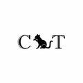 Cat logo beautiful lettering