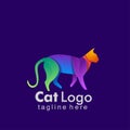 Cat logo design with modern concept Royalty Free Stock Photo