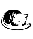 Cat logo illustration on white background.