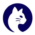 cat logo vector design simple logo template
