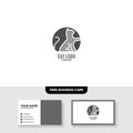 Cat Logo vector icon line art outline - Vector, Free Business Card Mockup Royalty Free Stock Photo