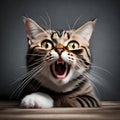 Cat looking surprised - ai generated image