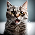 Cat looking surprised - ai generated image