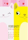 From cat lovers. February Calendar