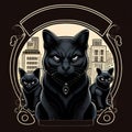 Cat mafia logo inspirational