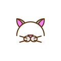 Cat mask filled outline icon Royalty Free Stock Photo