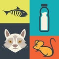 Cat menu vector illustration Royalty Free Stock Photo