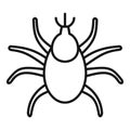 Cat mite icon, outline style Royalty Free Stock Photo