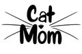 Cat Mom with cat nose and whiskers drawing Royalty Free Stock Photo