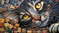 Cat Mosaic Cute Kitty Charming Inquisitive Lovable Pet