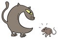 Cat and mouse Royalty Free Stock Photo