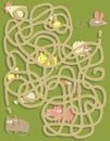 Cat and Mouse Maze Game. Solution in hidden layer!