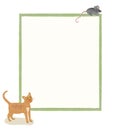 Cat and Mouse Message Board Royalty Free Stock Photo