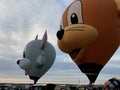 Cat and mouse play during Albuquerque International Balloon Fiesta special shapes glow!