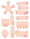 Cat orange cute sticker set