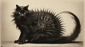 Intricate Still Life: The Cat - A Film Still By Karl Blossfeldt