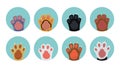 Cat paw icons