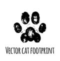 Cat paw print Royalty Free Stock Photo