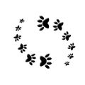 Cat paw print yin yang
