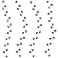 Cat paw track. Seamless animal pattern of paw footprint. Vector Royalty Free Stock Photo