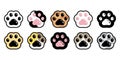 Cat paw vector dog footprint icon kitten calico logo breed symbol character cartoon illustration doodle design isolated Royalty Free Stock Photo