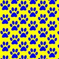 Cat paws colorful blue abstract texture yellow background decorative element cute