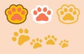 cat paws wallpaper, legs, dog paw, cat background, kitten flat design, prints, cartoon, cute cat foot Royalty Free Stock Photo