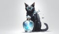 A cat with a Perfume. Royalty Free Stock Photo