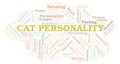 Cat Personality typography word cloud create with the text only. Royalty Free Stock Photo