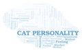 Cat Personality typography word cloud create with the text only. Royalty Free Stock Photo