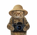 Cat with camera 2 Royalty Free Stock Photo