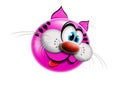 Cat pink cartoon