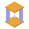 Cat play house icon isometric . Post toy Royalty Free Stock Photo