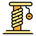 Cat play tower icon vector flat Royalty Free Stock Photo
