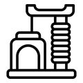 Cat pole furniture scratcher icon outline vector