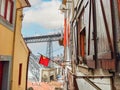 Cat Porto street bridge cityscape Royalty Free Stock Photo