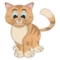 Cat adorable and funny cartoon vector illustration Royalty Free Stock Photo