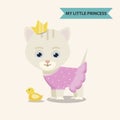 Cat princess with toy