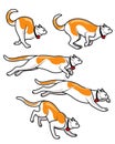 Cat Runinng Fast Animation Sprite Royalty Free Stock Photo