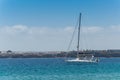 Cat sailing away of Playa de Papagayo