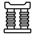 Cat scratcher tower icon outline vector. Amusement kitten tool