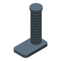 Cat scratching post icon isometric . Toy house Royalty Free Stock Photo