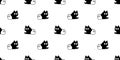 cat seamless pattern black kitten white neko calico munchkin pet vector cartoon doodle