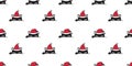 Cat seamless pattern Christmas vector cartoon Santa Claus Hat Xmas kitten scarf isolated tile background repeat wallpaper illustra Royalty Free Stock Photo
