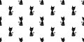 Cat seamless pattern Halloween kitten vector calico cartoon scarf isolated repeat wallpaper tile background character doodle illus Royalty Free Stock Photo