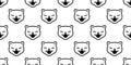 Cat seamless pattern Halloween kitten vector calico face head scarf isolated repeat wallpaper tile background cartoon character do