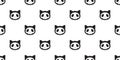 Cat seamless pattern Halloween Skull skeleton bone Ghost scarf isolated illustration tile background repeat wallpaper Royalty Free Stock Photo